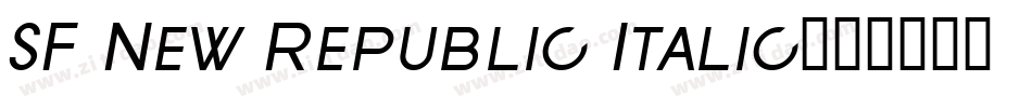 SF New Republic Italic字体转换